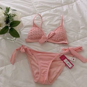 Xhilaration light pink cheeky bikini set